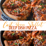 Cast Iron Skillet Pizza {Deep Dish} - The Seasoned Mom