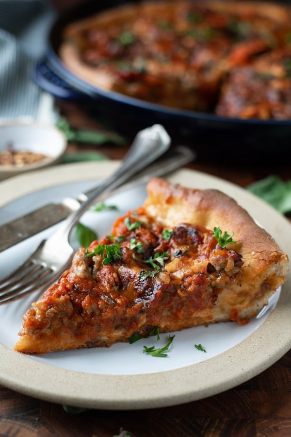 Cast Iron Skillet Pepperoni Pizza — Let's Dish Recipes