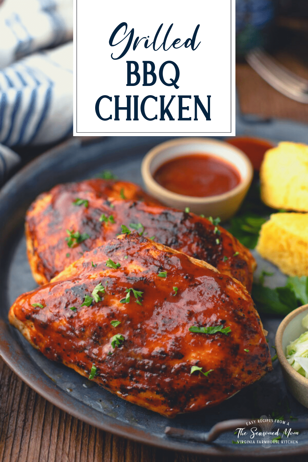 Grilled BBQ Chicken Breast {Tender and Juicy!} - The Seasoned Mom