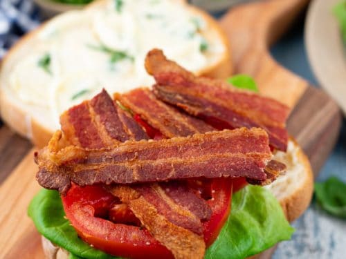 BLT Sandwich with Basil Mayo