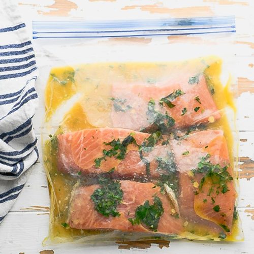 Salmon Marinade with Lemon and Herbs - The Seasoned Mom