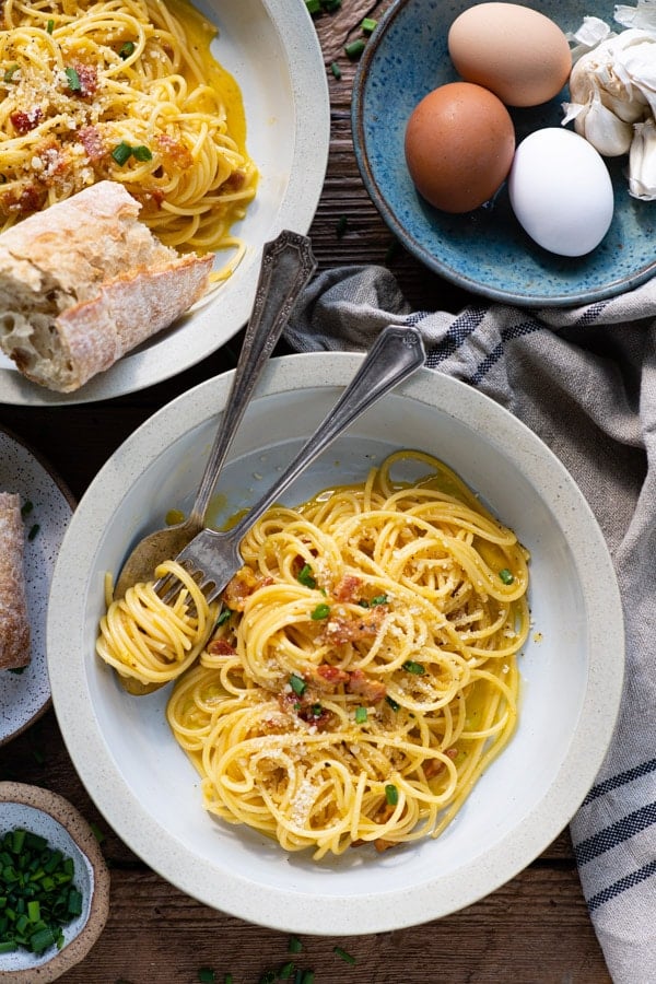Easy Spaghetti Carbonara {in just 20 minutes!} - The Seasoned Mom