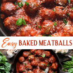 Baked Meatballs - The Seasoned Mom
