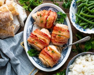 Bacon Wrapped Chicken Breast {Just 4 Ingredients!} - The Seasoned Mom