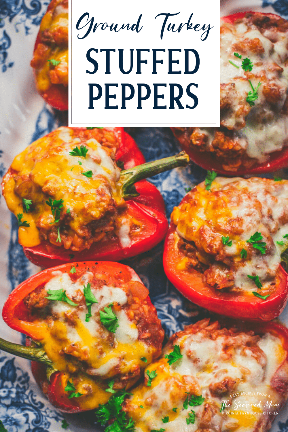 Ground Turkey Stuffed Peppers - The Seasoned Mom