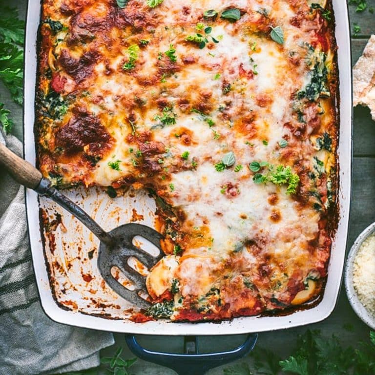 Spinach Lasagna {Quick and Easy!} - The Seasoned Mom