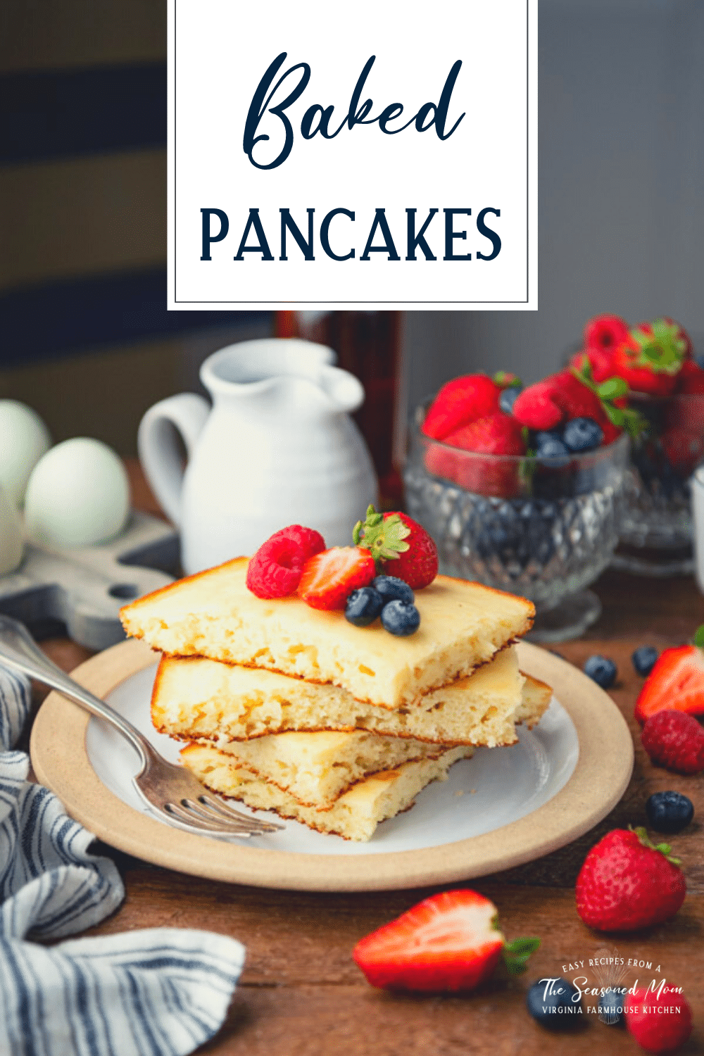 Baked Pancakes with Pancake Mix - The Seasoned Mom