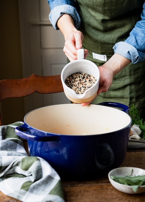 Leftover Turkey Wild Rice Soup - The Wooden Skillet