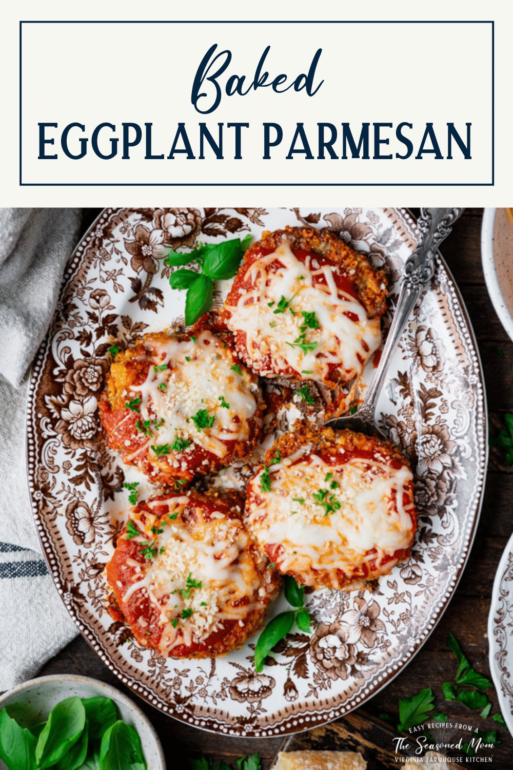 Grandma's Baked Eggplant Parmesan - The Seasoned Mom