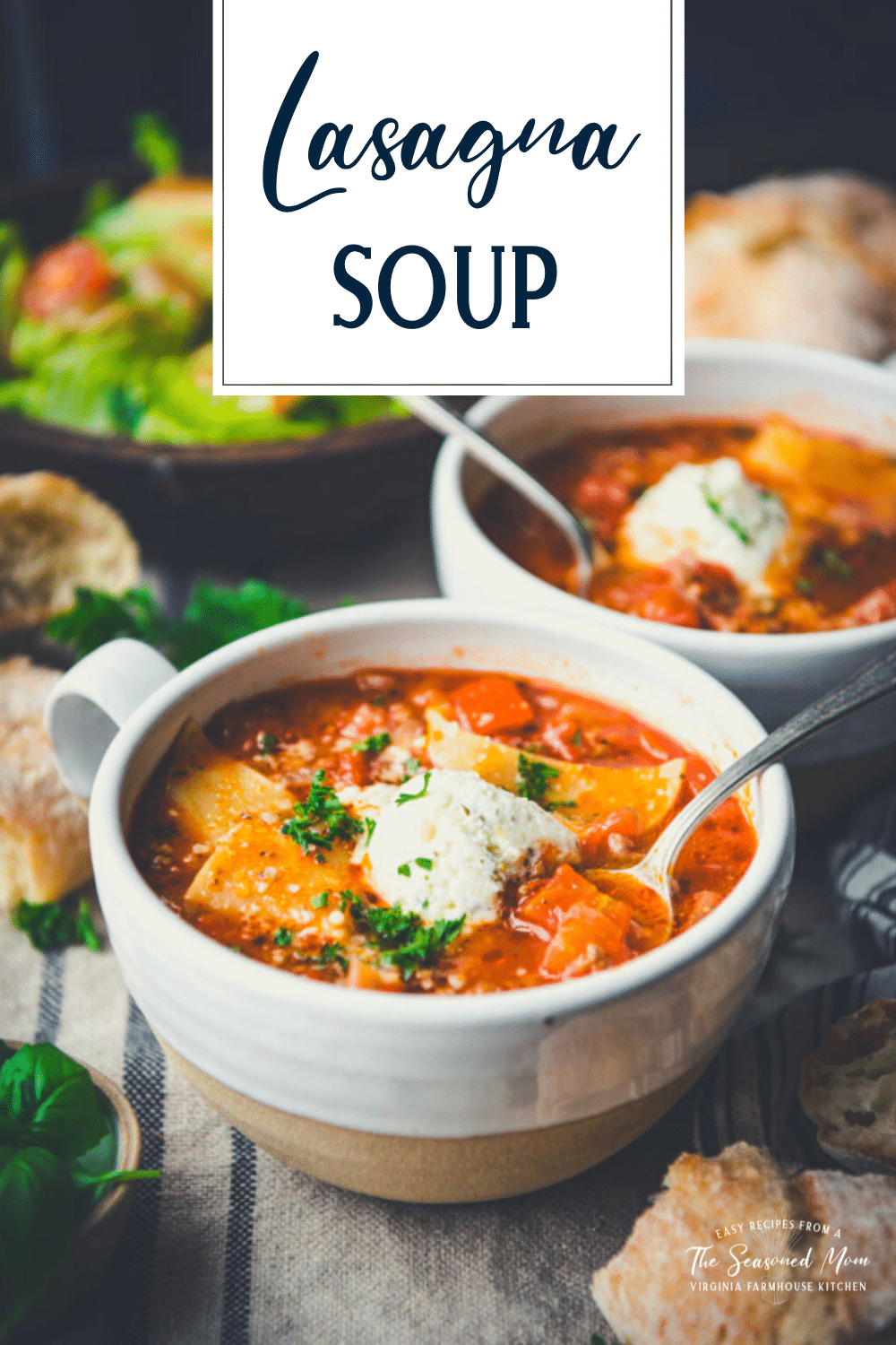 Lasagna Soup {Slow Cooker or Stovetop} - The Seasoned Mom