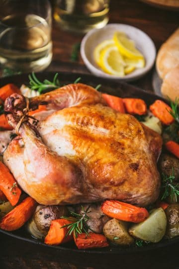 Crispy Roast Chicken with Vegetables - The Seasoned Mom