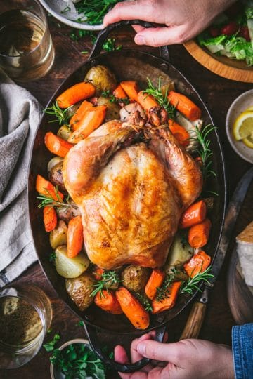 Crispy Roast Chicken with Vegetables - The Seasoned Mom