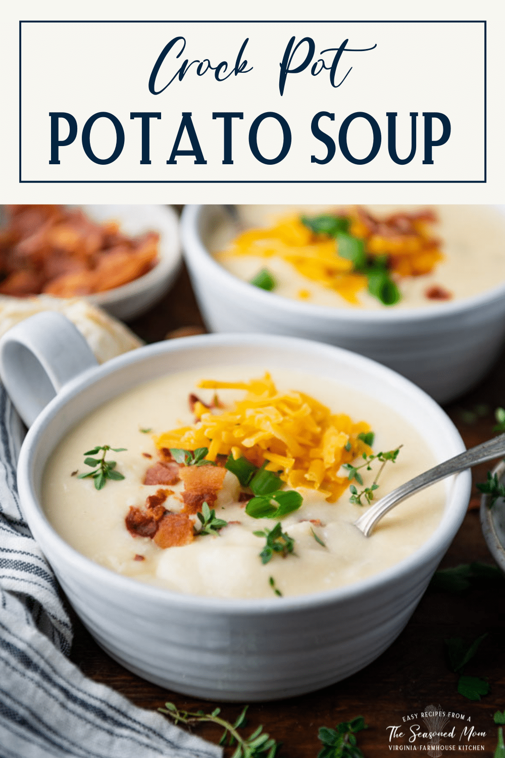 Crockpot Potato Soup - The Seasoned Mom