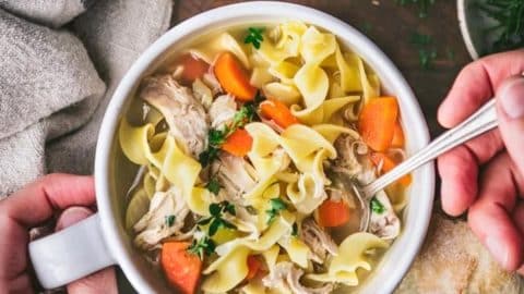 Farmhouse Chicken and Rice Soup - The Seasoned Mom
