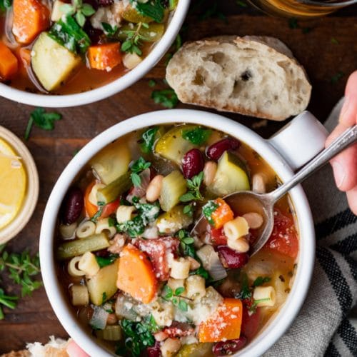 Homemade Minestrone Soup (+Video) - The Country Cook