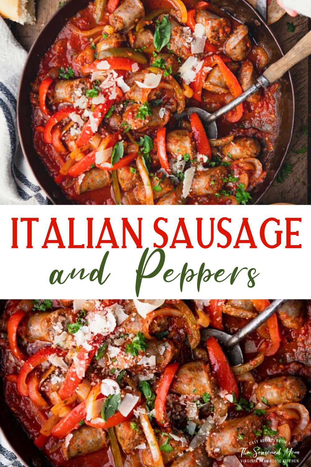 Italian Sausage and Peppers - The Seasoned Mom