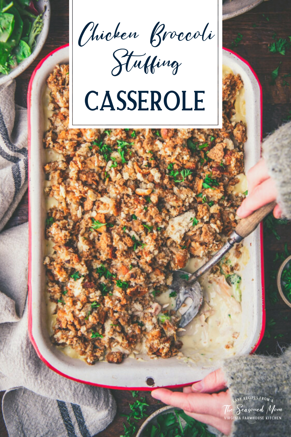 Chicken Broccoli Stuffing Casserole - The Seasoned Mom