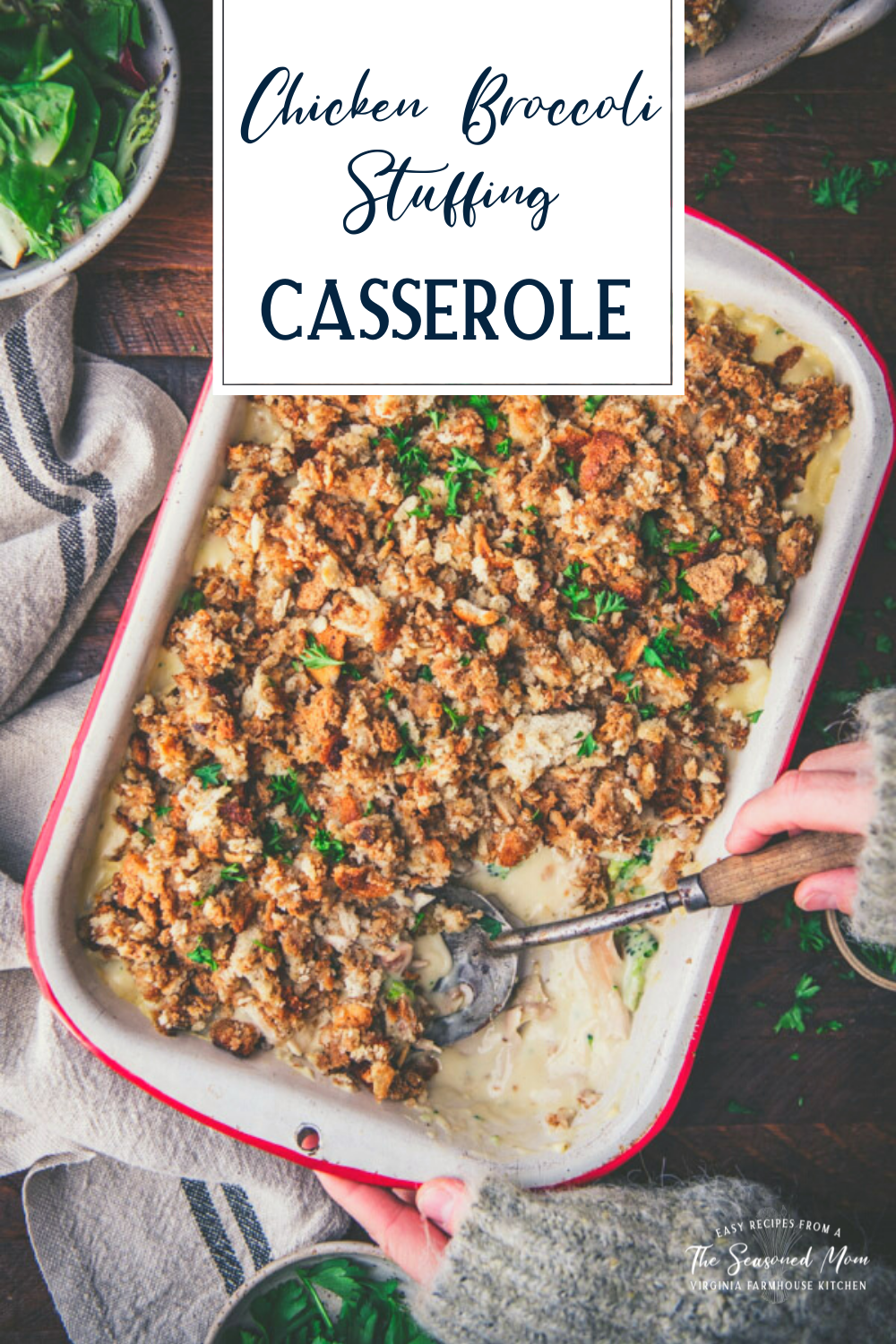 Chicken Broccoli Stuffing Casserole - The Seasoned Mom