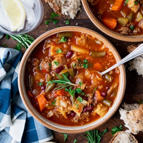 Crockpot Cabbage Soup With Hamburger The Seasoned Mom 