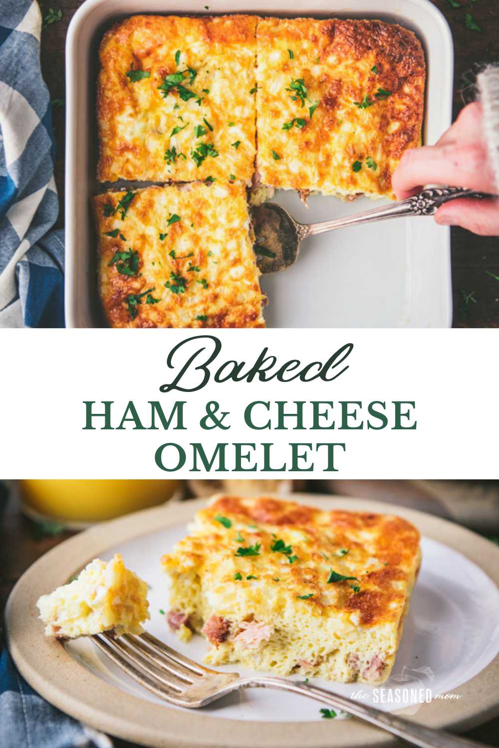 Baked Ham and Cheese Omelet - The Seasoned Mom