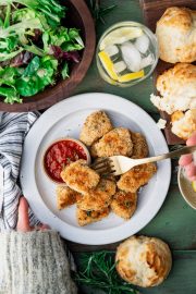 Baked Parmesan Chicken Bites - The Seasoned Mom