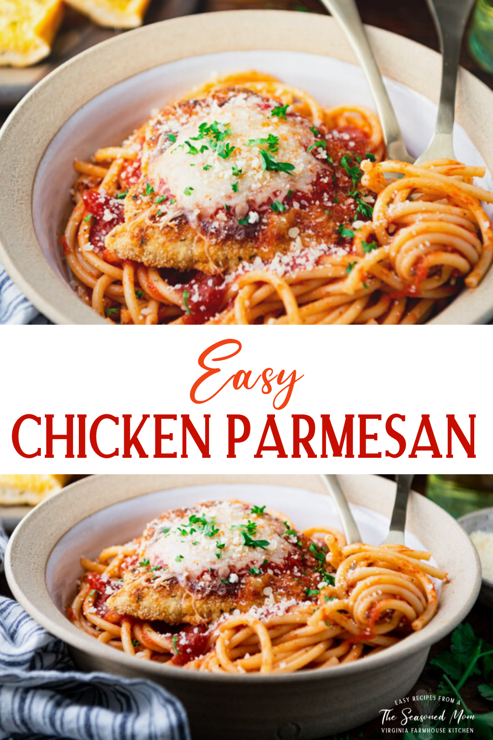 Easy Chicken Parmesan Recipe - The Seasoned Mom