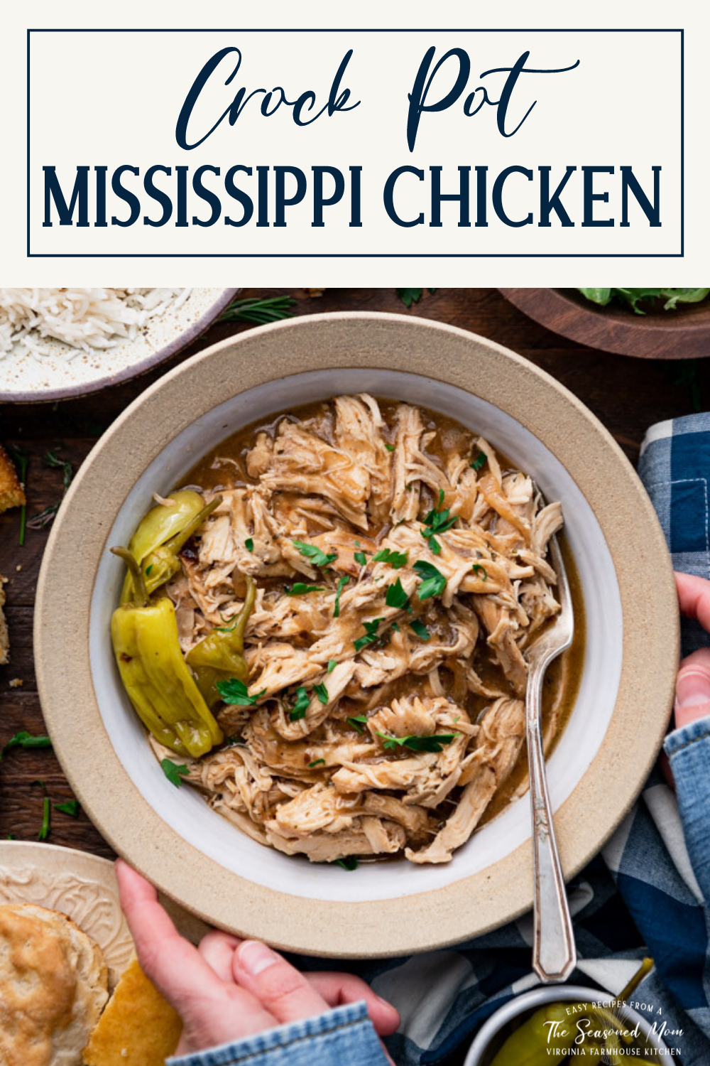 Crock Pot Mississippi Chicken - The Seasoned Mom