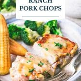 Crock Pot ranch pork chops with text title overlay.