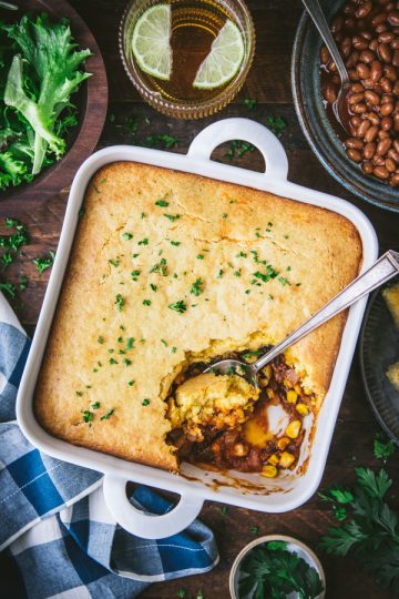 Pulled Pork Casserole with Cornbread Topping - The Seasoned Mom