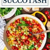 Southern succotash with text title box at top.