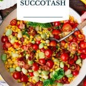 Southern succotash with text title overlay.