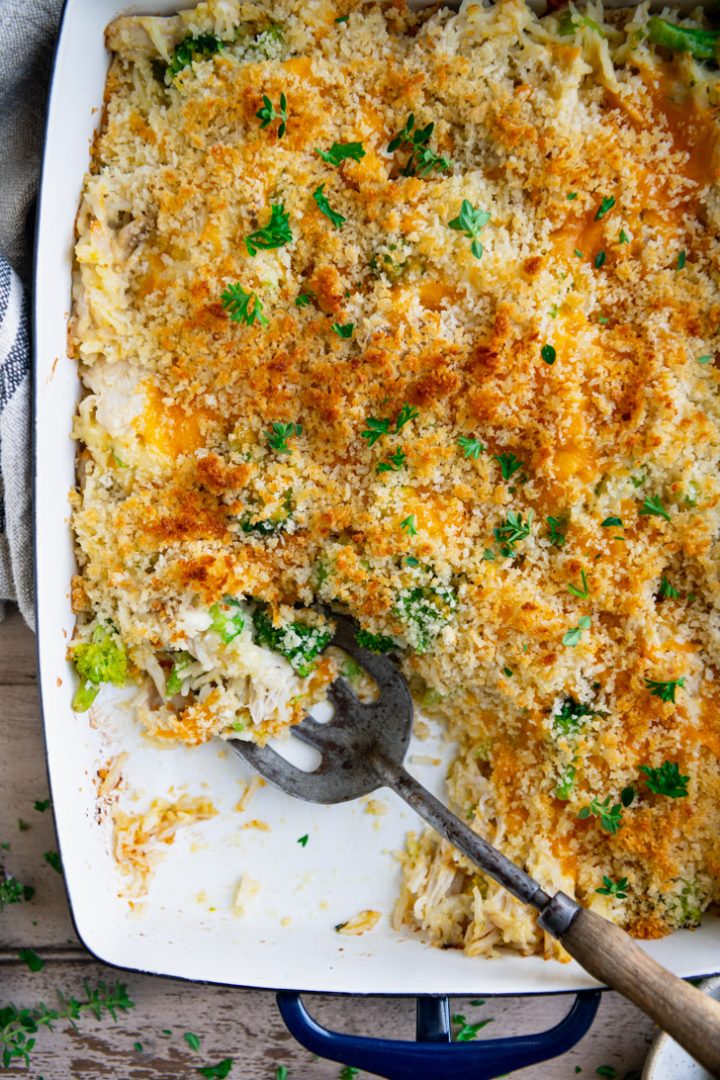 Broccoli Cheese Chicken and Rice Casserole - The Seasoned Mom