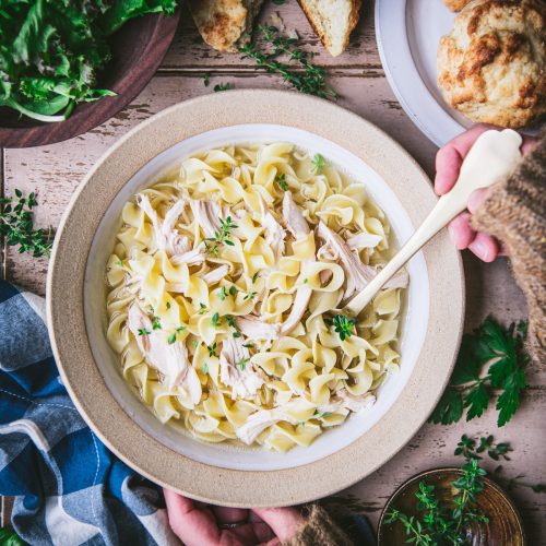 Grandma's Homemade Chicken Noodle Soup (Stovetop or Pressure Cooker) -  Familystyle Food