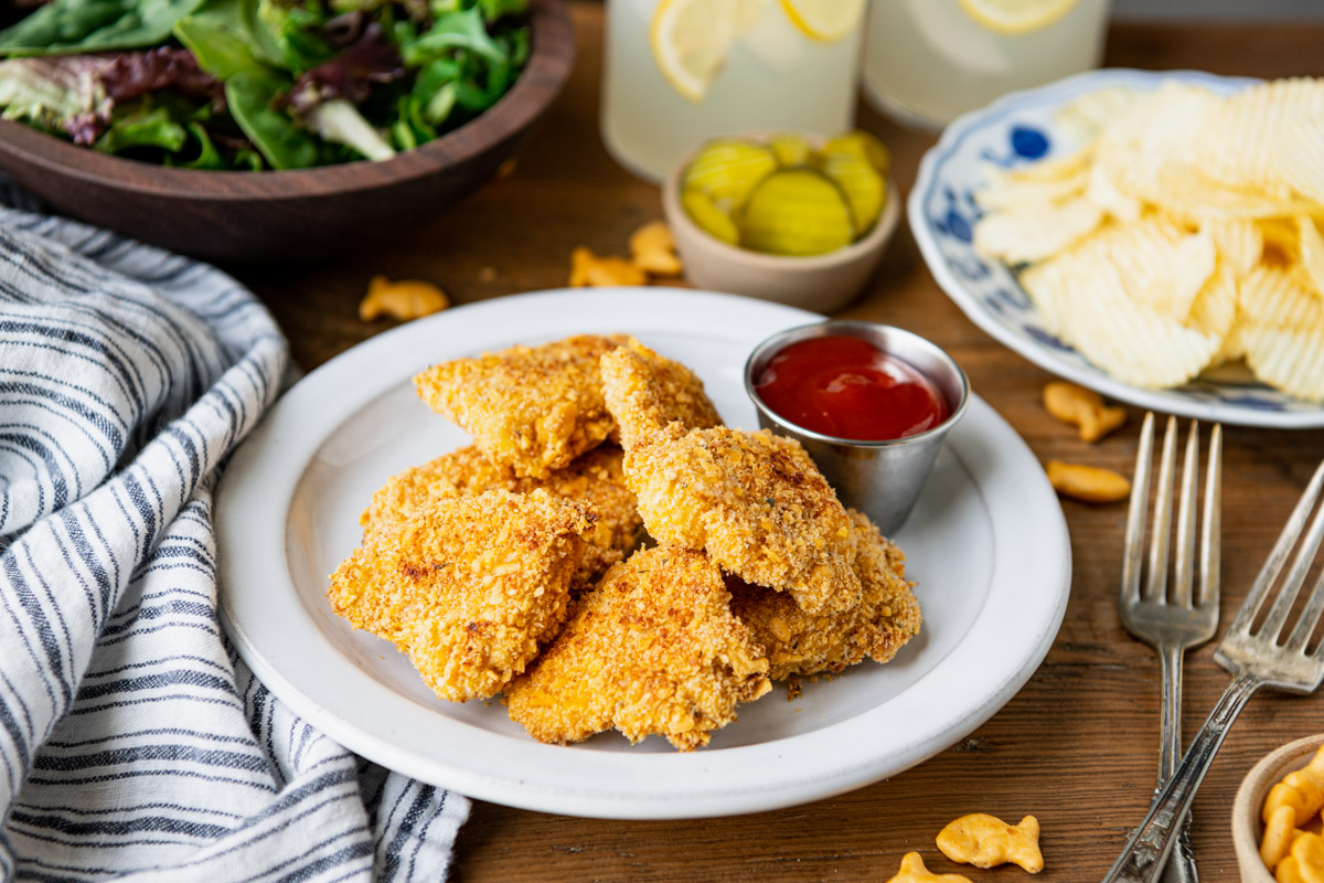 Goldfish Baked Chicken Nuggets - The Seasoned Mom