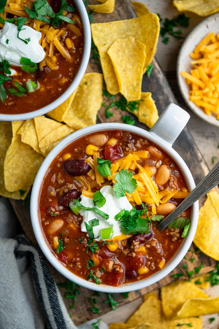 Easy Taco Soup {Stovetop or Crock Pot} - The Seasoned Mom