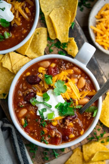 Easy Taco Soup {Stovetop or Crock Pot} - The Seasoned Mom