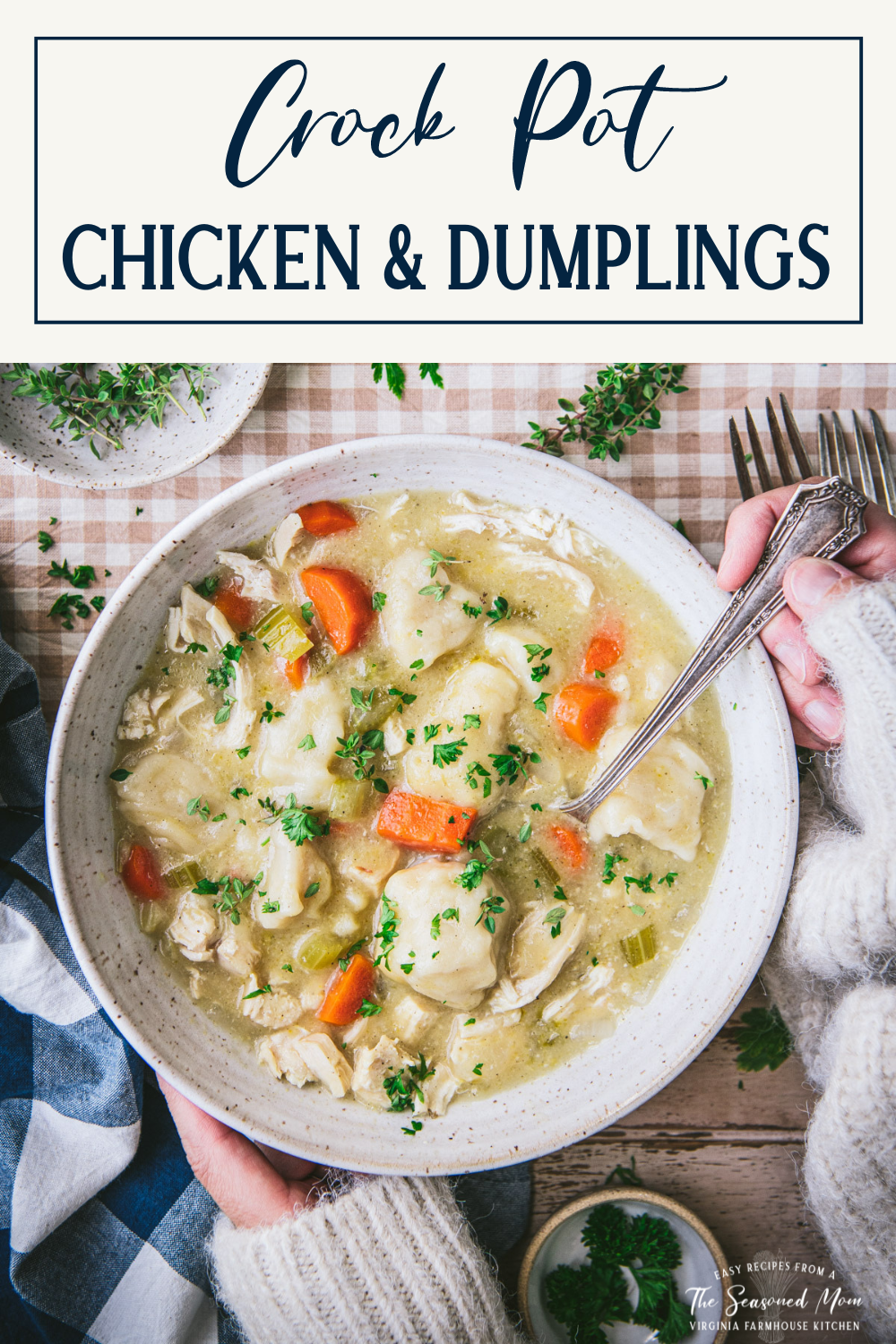 Easy Crockpot Chicken and Dumplings | The Seasoned Mom