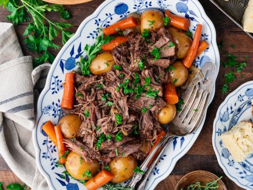 Slow Cooker Pot Roast – Sweet Tea (with Lemon)