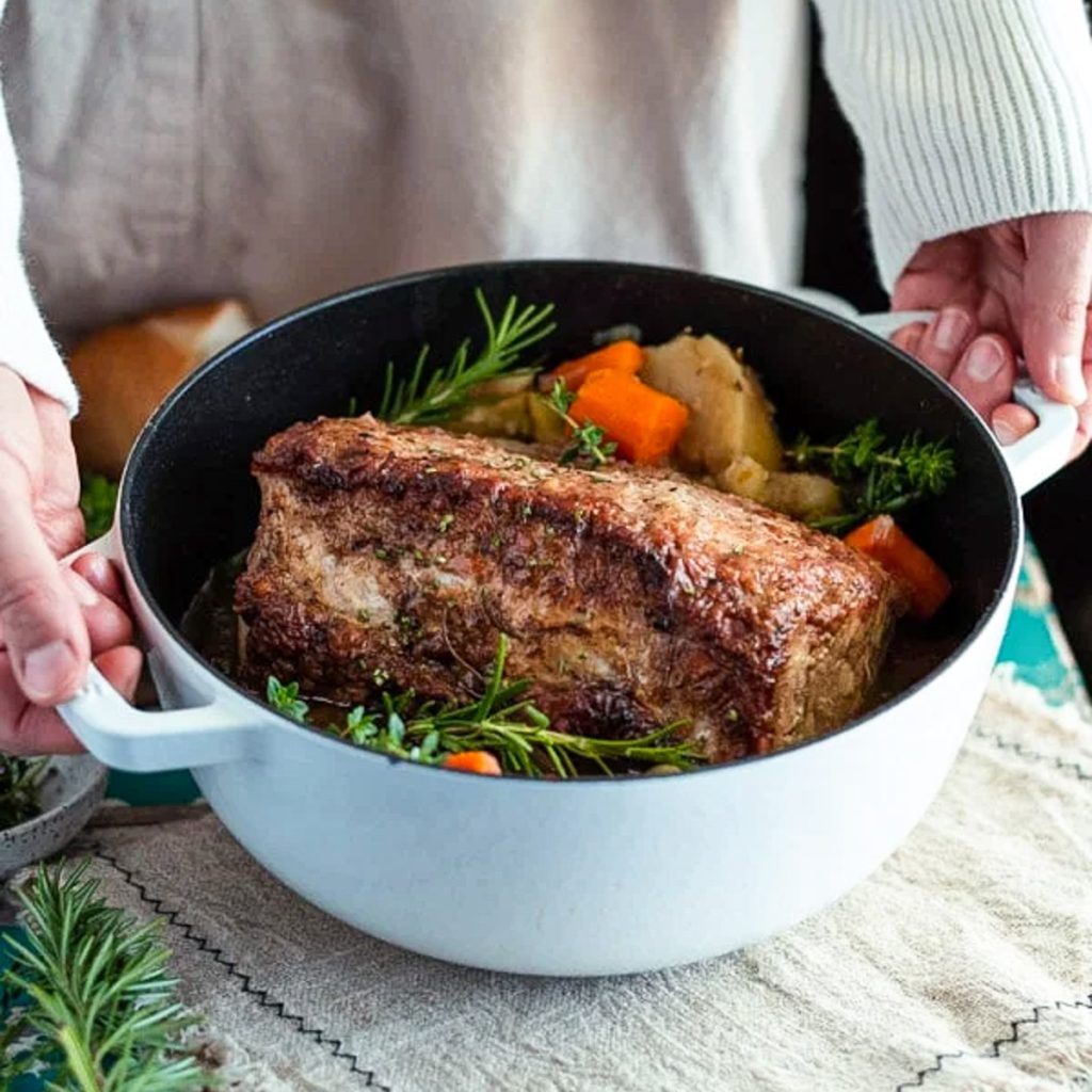 Dutch Oven Pork Roast with Gravy The Seasoned Mom