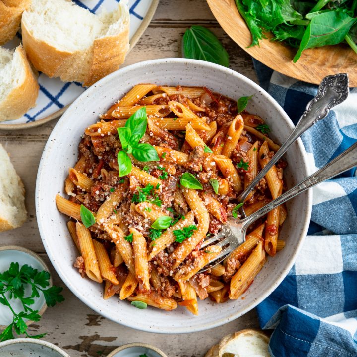 One Pot Pasta with Ground Beef - The Seasoned Mom