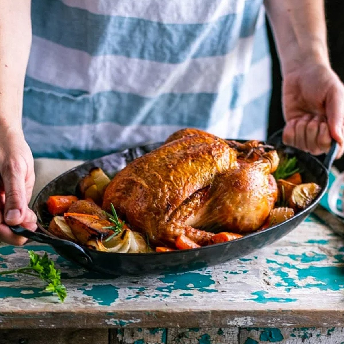 Rosemary Roasted Whole Chicken - FeelGoodFoodie