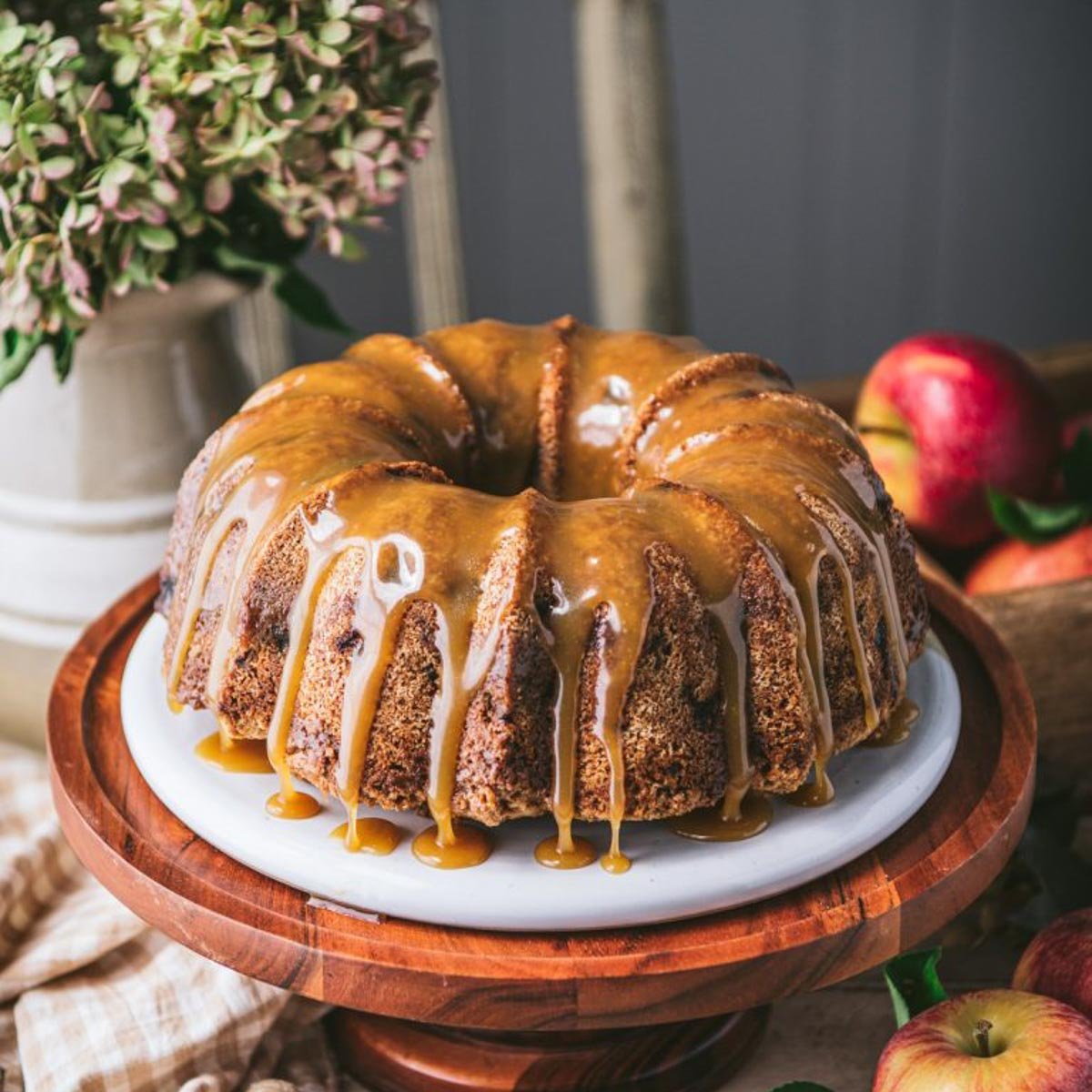 Pecan Apple Bundt Cake Recipe (So Easy!) - Oh Sweet Basil