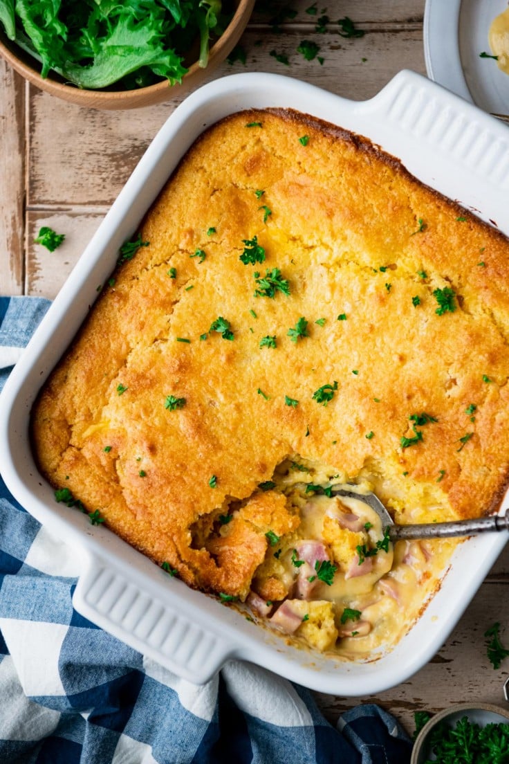 Farmhouse Ham Casserole With Cornbread The Seasoned Mom 