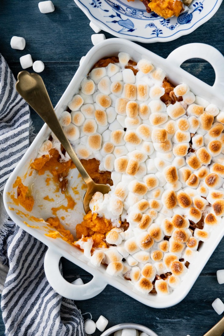 Sweet Potato Casserole with Marshmallows - The Seasoned Mom