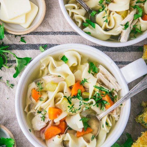 Crock Pot Chicken Noodle Soup - The Seasoned Mom