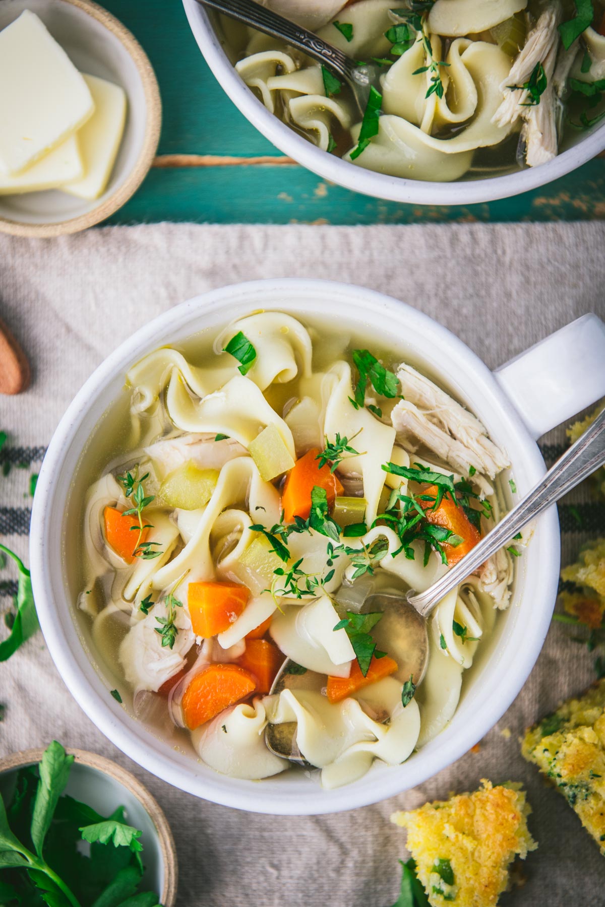 BEST Chicken Noodle Soup (make ahead, freezer instructions + slow cooker!)