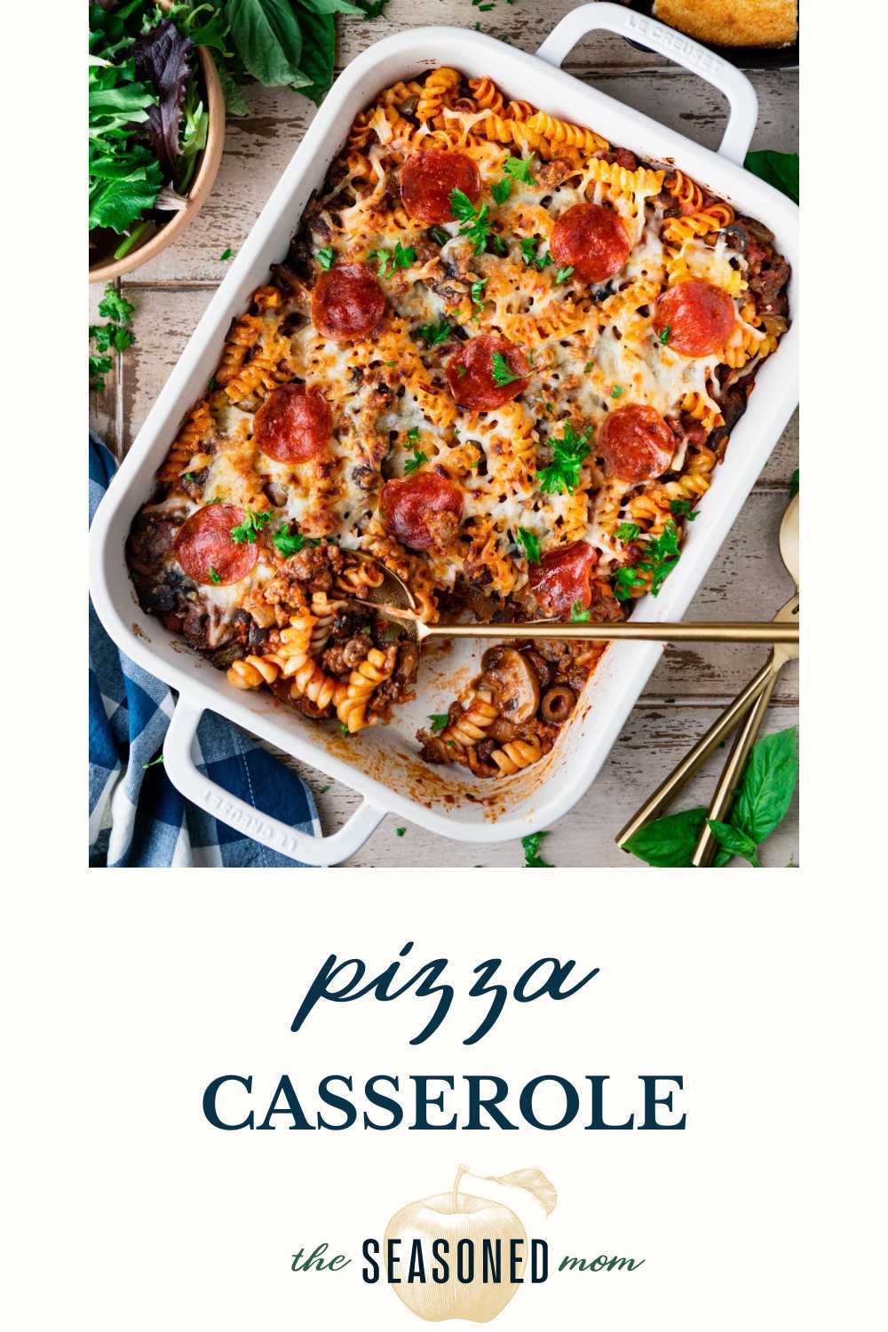 Supreme Pizza Casserole The Seasoned Mom