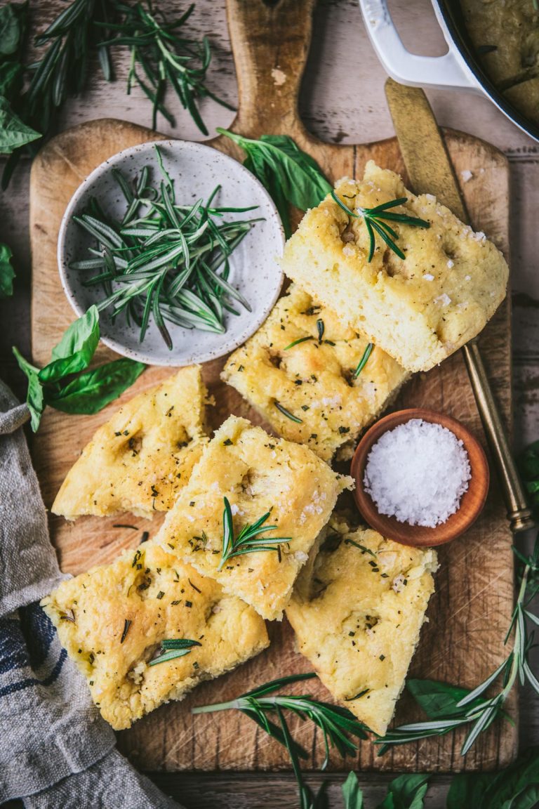 No-Knead Cast Iron Focaccia - The Seasoned Mom