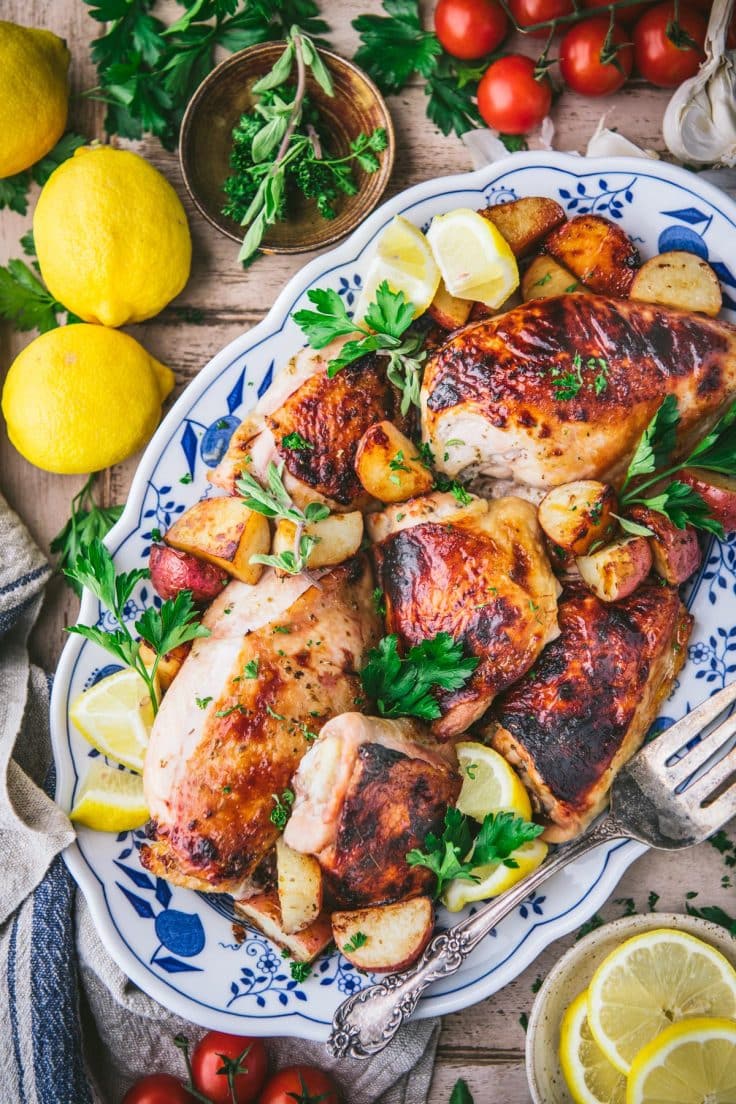 One Pan Greek Chicken and Potatoes - The Seasoned Mom