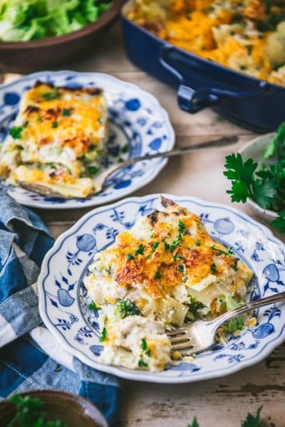Cheddar Chicken Broccoli Lasagna Recipe - The Seasoned Mom